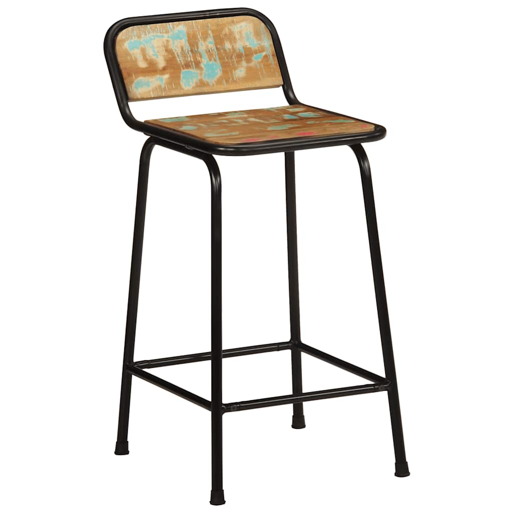 vidaXL Bar Stools 2 pcs 46x35.5x80 cm Solid Wood Reclaimed