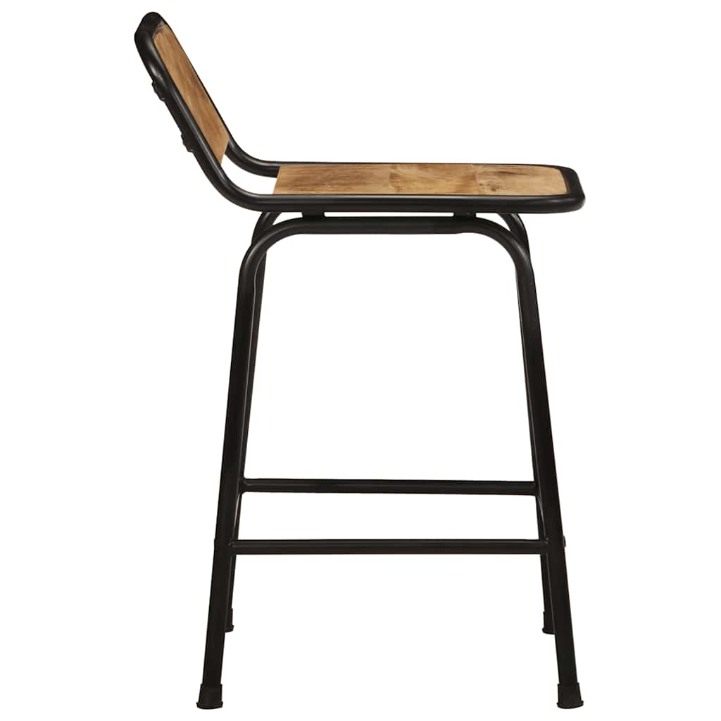 Bar Stools 2 pcs 46x35,5x70 cm Solid Wood Rough Mango