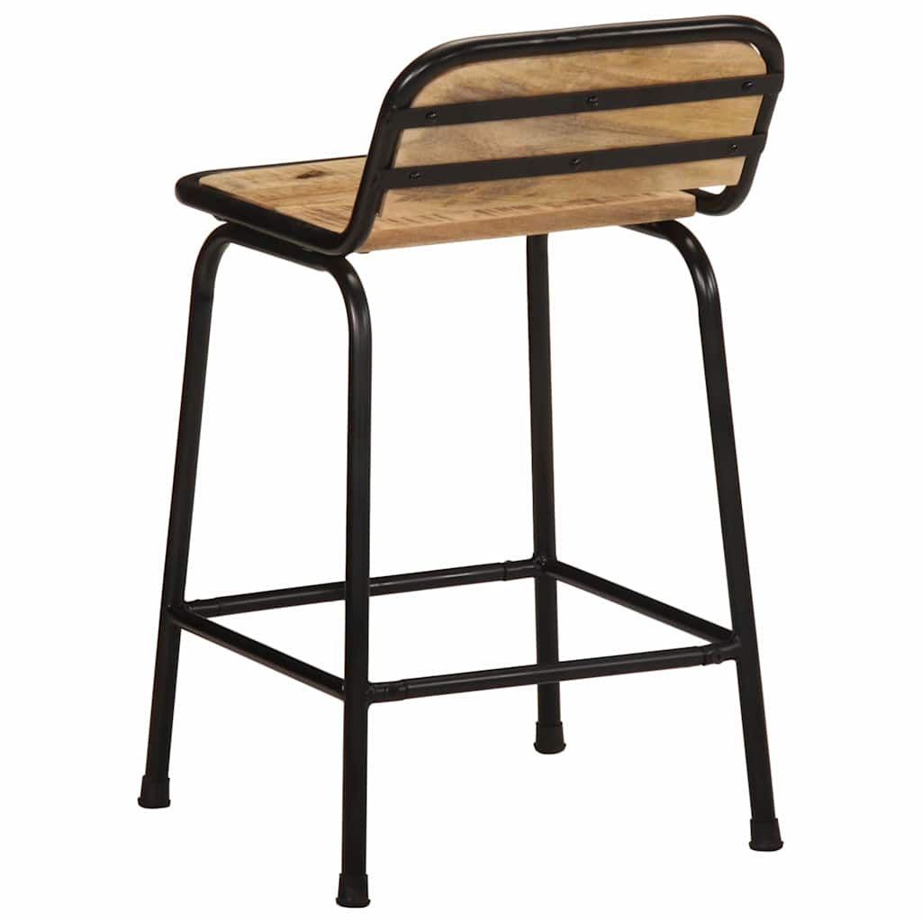 Bar Stools 2 pcs 46x35,5x70 cm Solid Wood Rough Mango