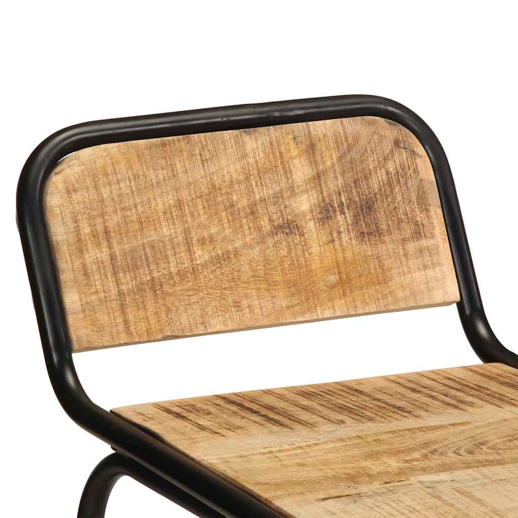 Bar Stools 2 pcs 46x35,5x70 cm Solid Wood Rough Mango