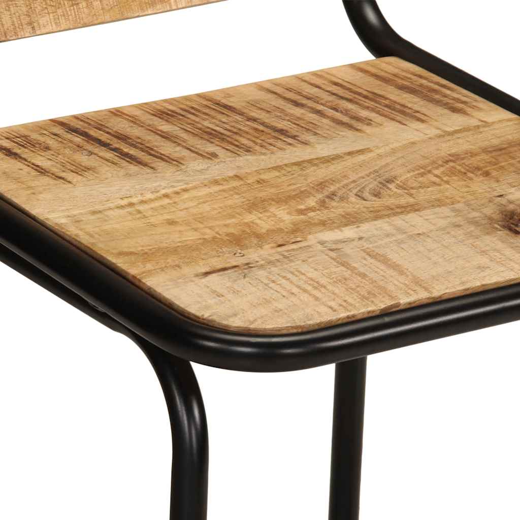 Bar Stools 2 pcs 46x35,5x70 cm Solid Wood Rough Mango