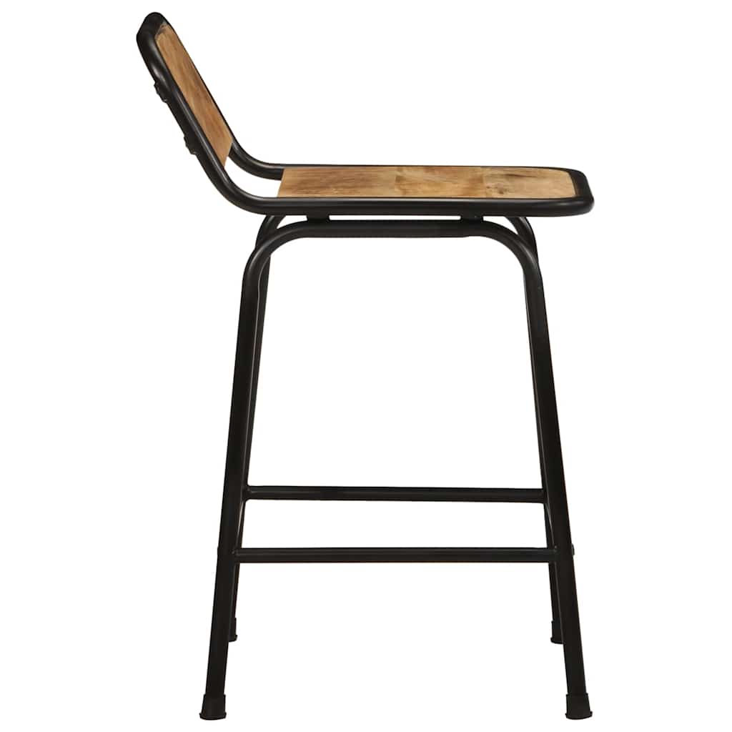 Bar Stools 4 pcs 46x35,5x70 cm Solid Wood Rough Mango
