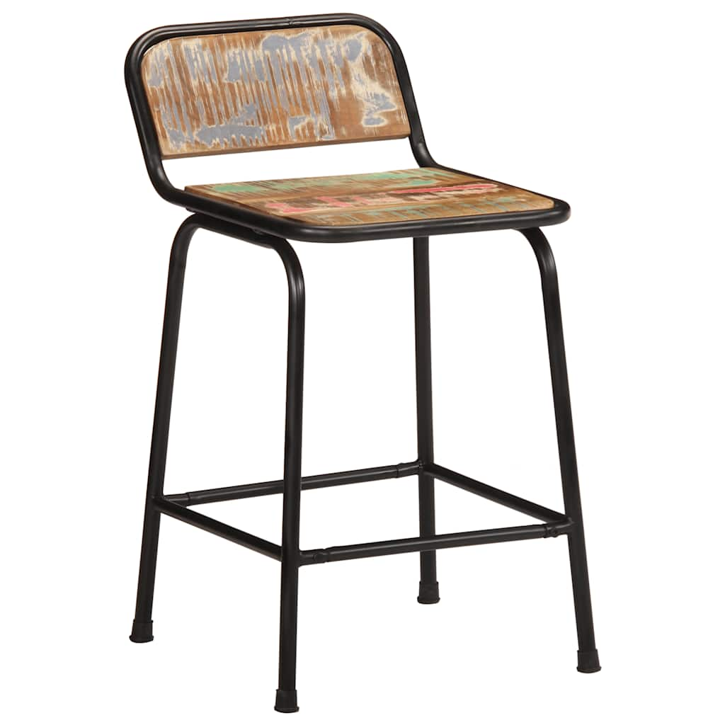 vidaXL Bar Stools 2 pcs 46x35.5x70 cm Solid Wood Reclaimed