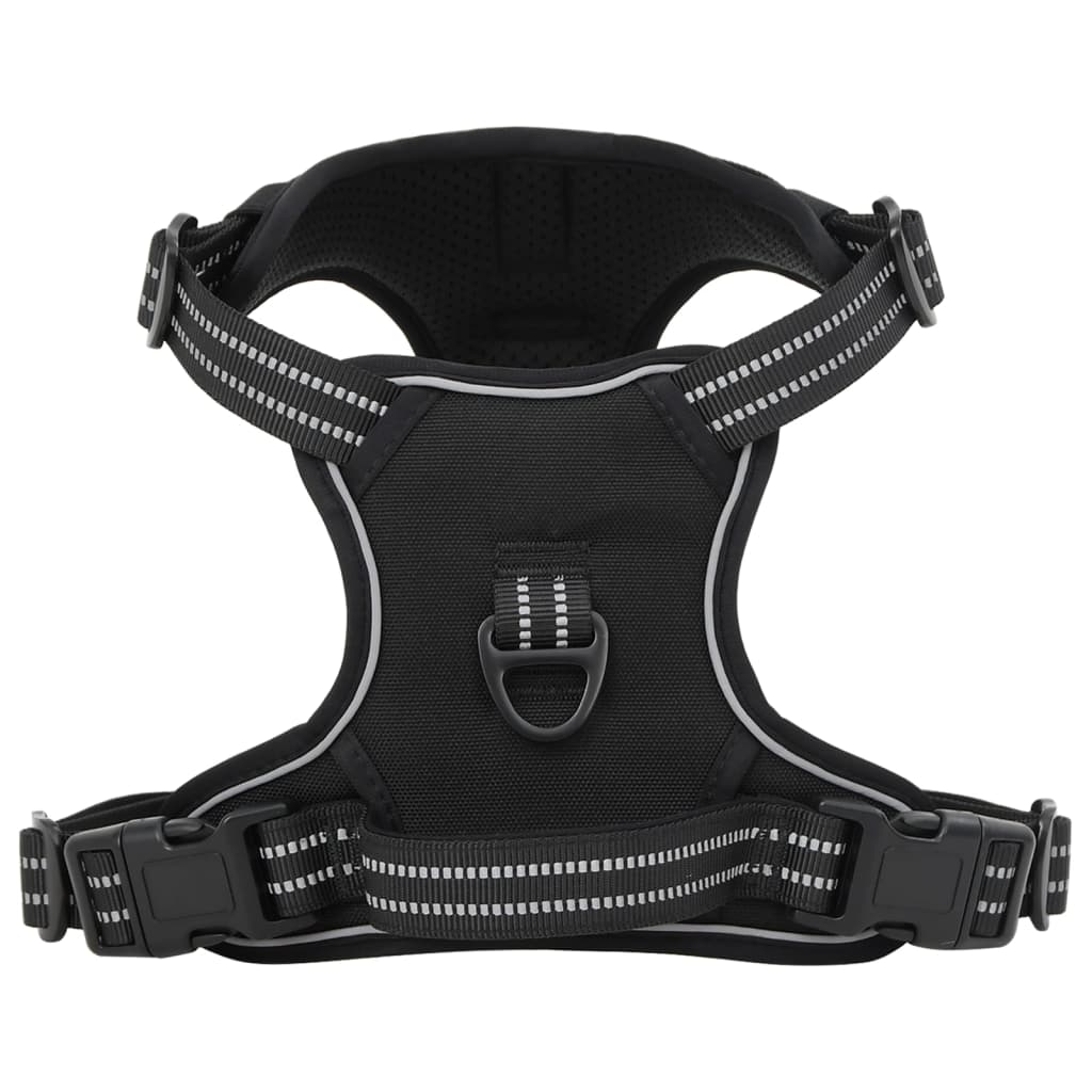 Dog Harness with Reflective Stripes Adjustable Black S