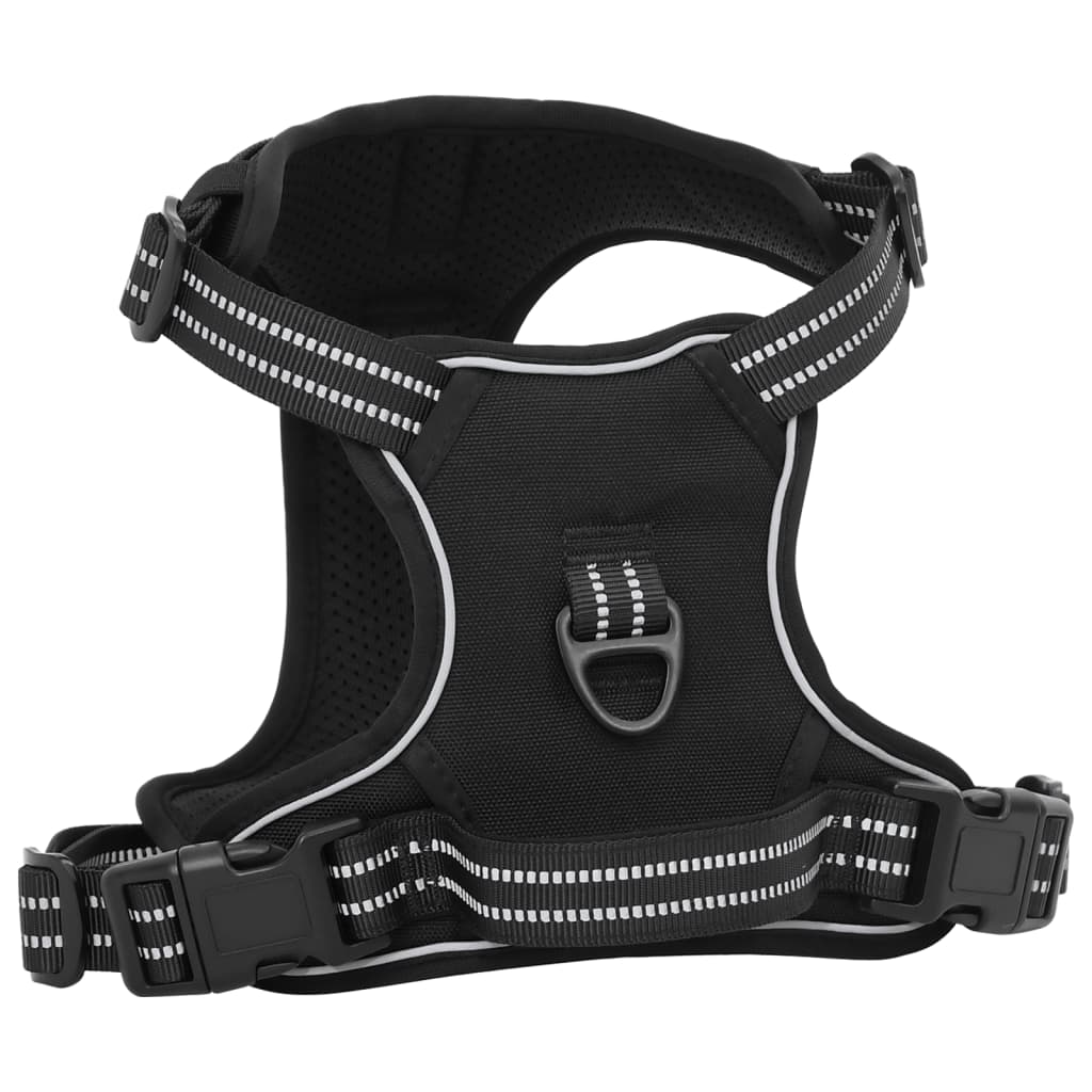 Dog Harness with Reflective Stripes Adjustable Black S