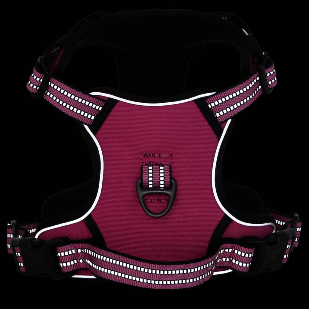 Dog Harness with Reflective Stripes Adjustable Pink S