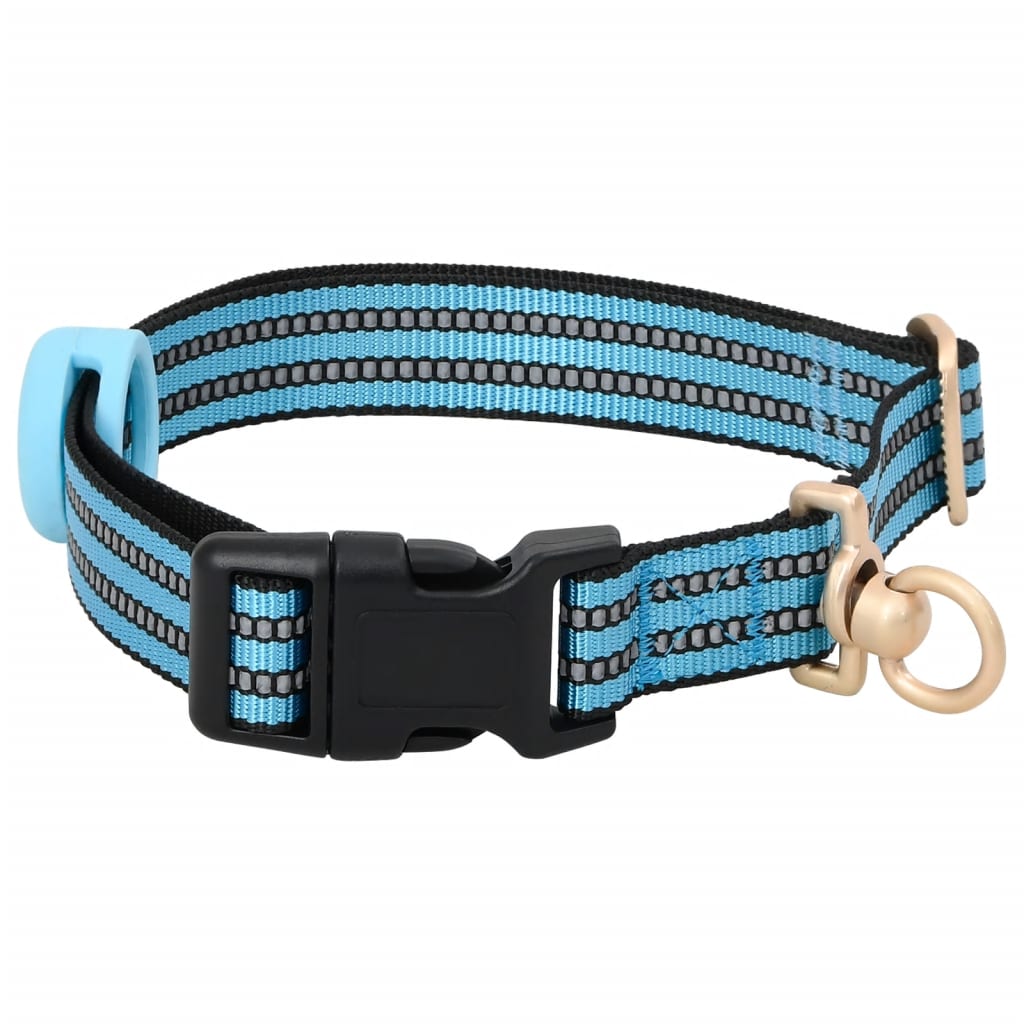 Dog Harness with Lead & Collar Adjustable Blue S