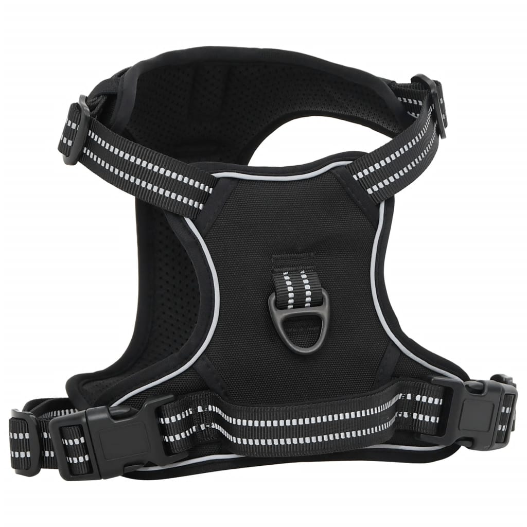 Dog Harness with Lead & Collar Adjustable Black M