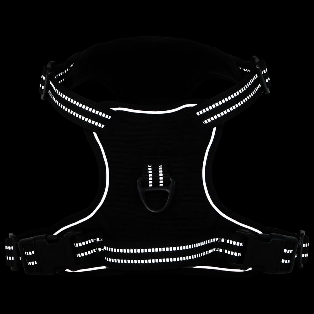 Dog Harness with Lead & Collar Adjustable Black M