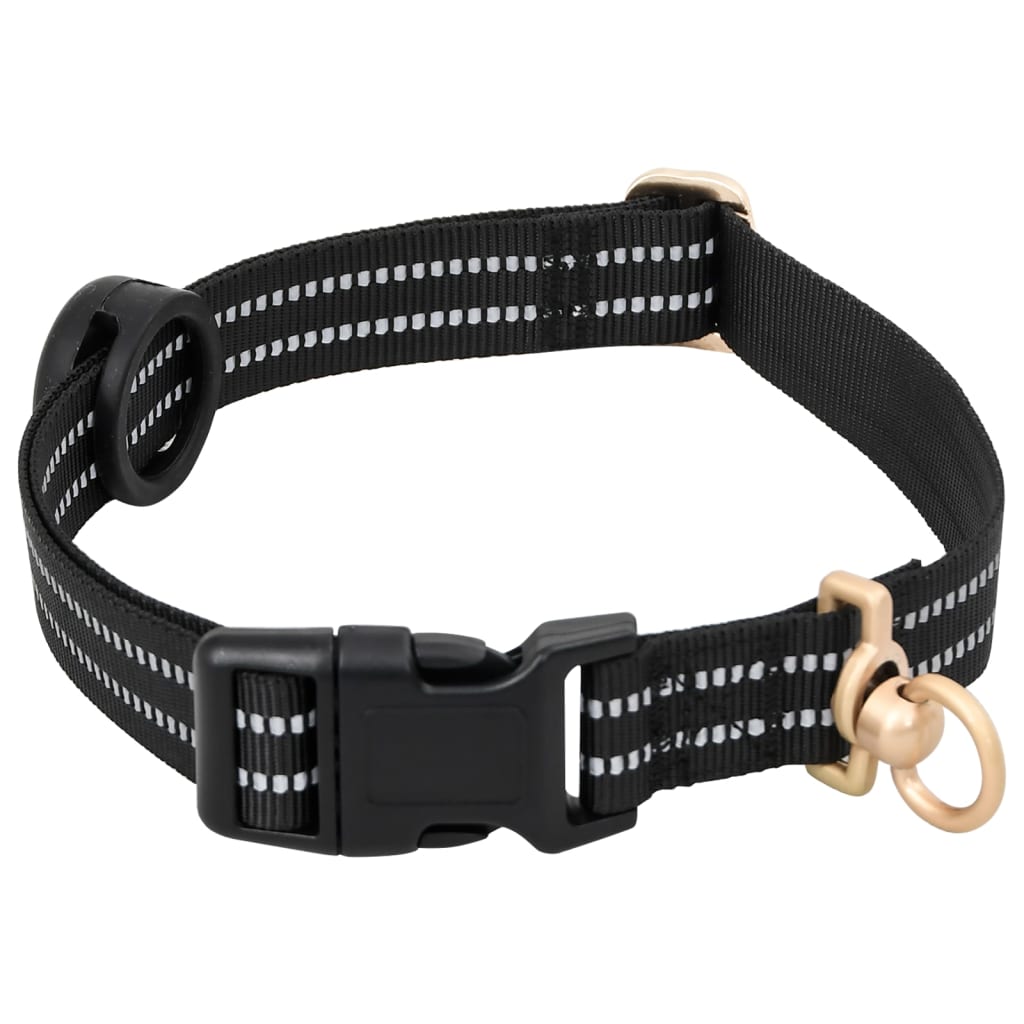 Dog Harness with Lead & Collar Adjustable Black L