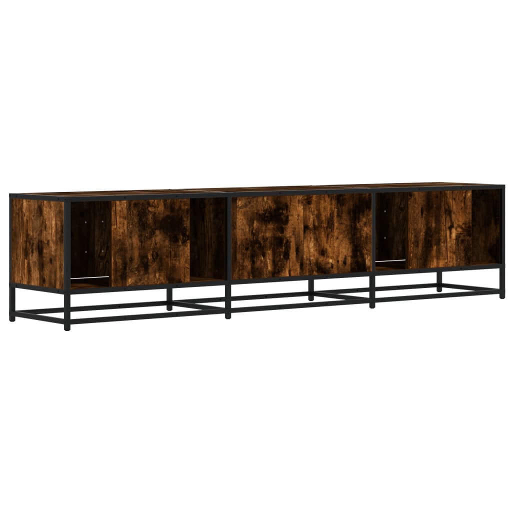 TV Cabinet Smoked Oak 180x35x41 cm Engineered Wood