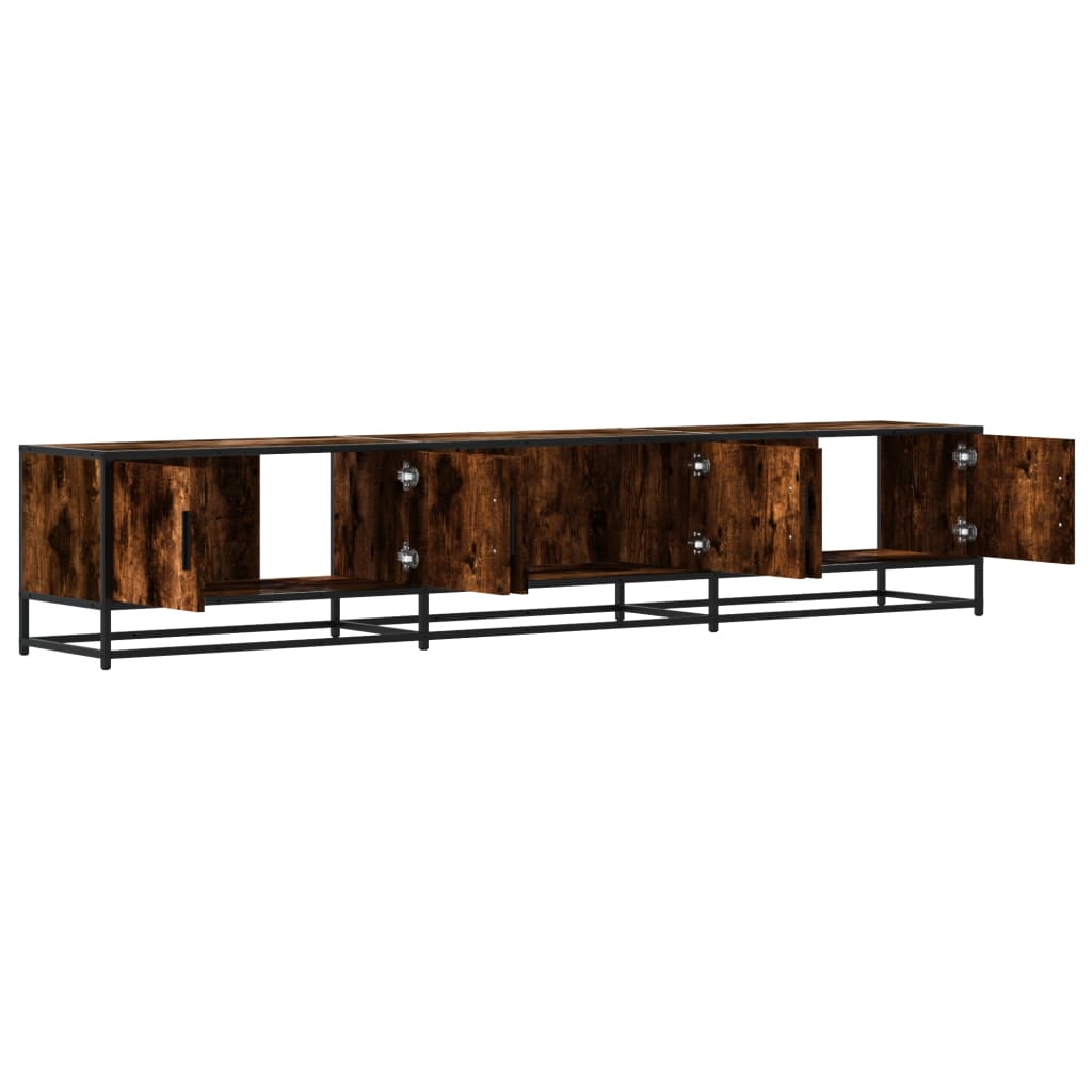 TV Cabinet Smoked Oak 210x35x41 cm Engineered Wood
