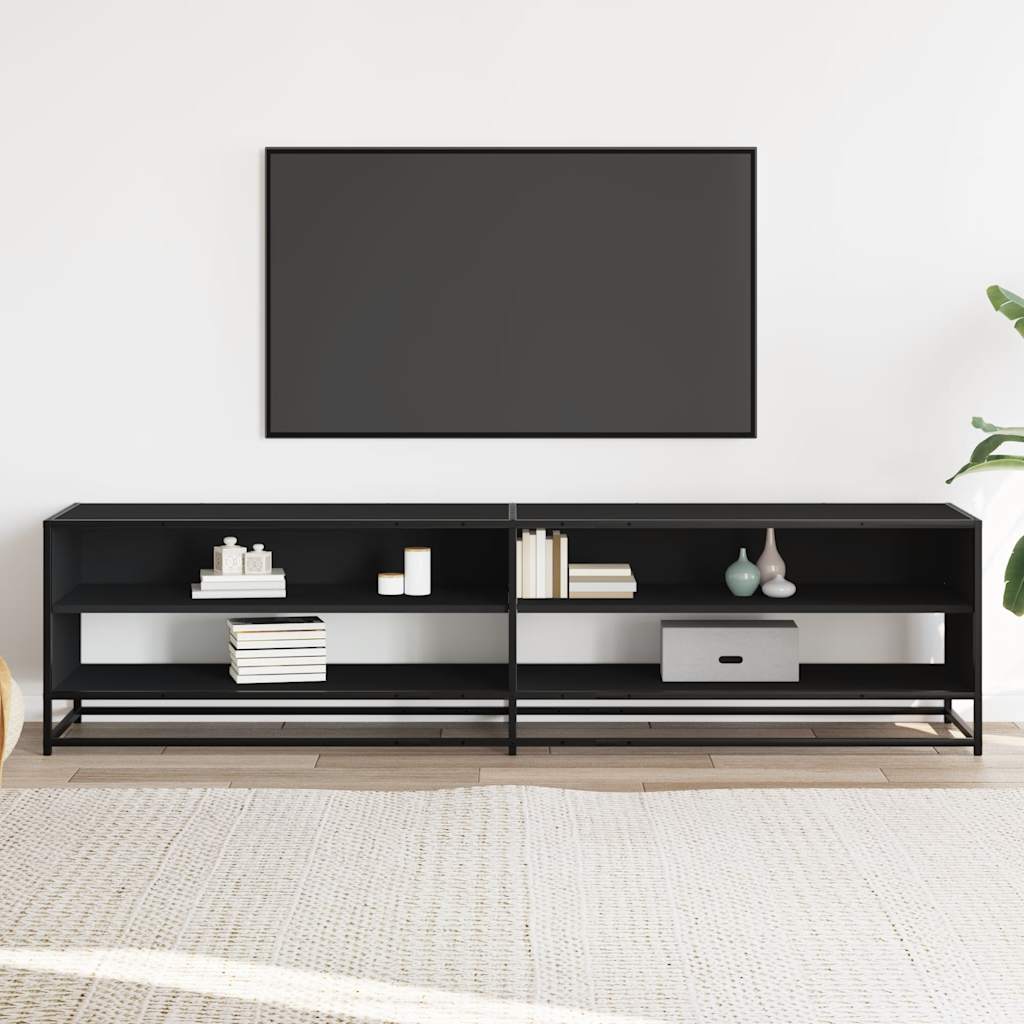 TV Cabinet Black 180,5x40x46 cm Engineered Wood
