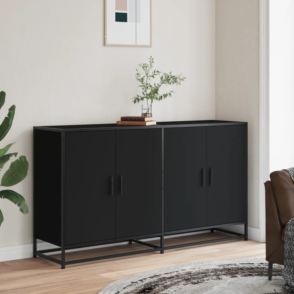 vidaXL Sideboard Black 134x35x76 cm Engineered Wood