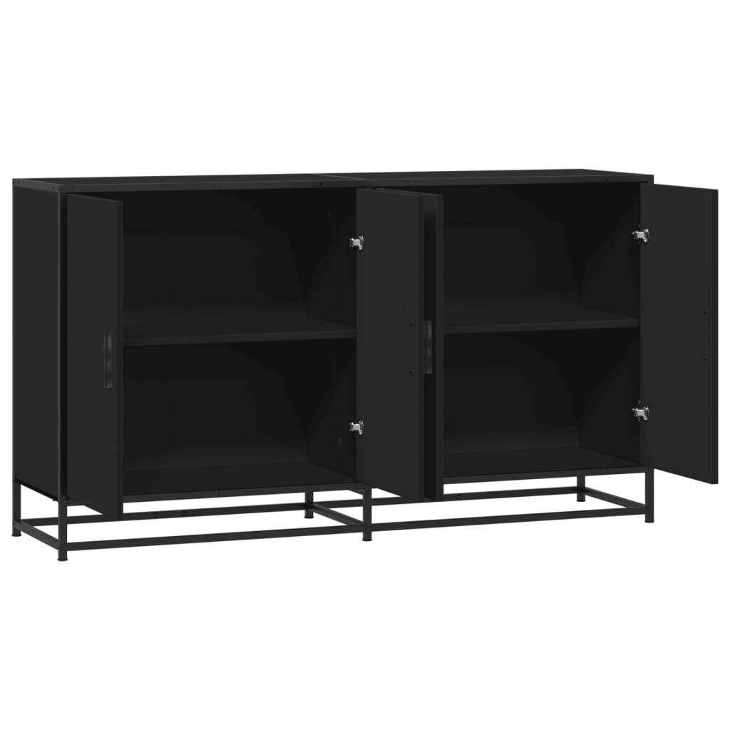 vidaXL Sideboard Black 134x35x76 cm Engineered Wood