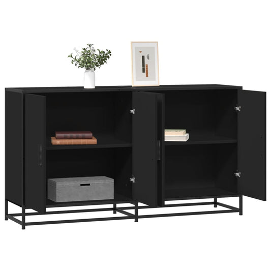 vidaXL Sideboard Black 134x35x76 cm Engineered Wood