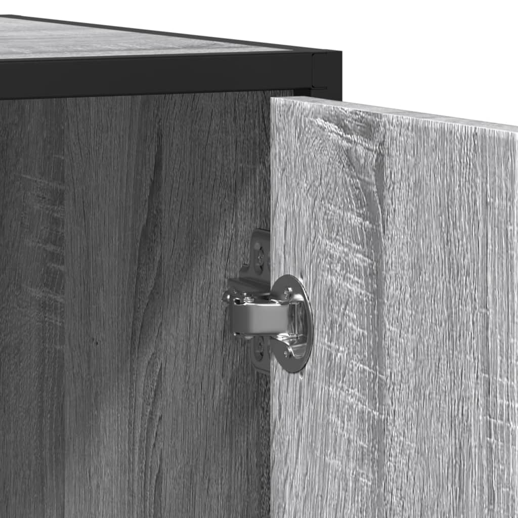 Sideboard Grey Sonoma 134x35x76 cm Engineered Wood