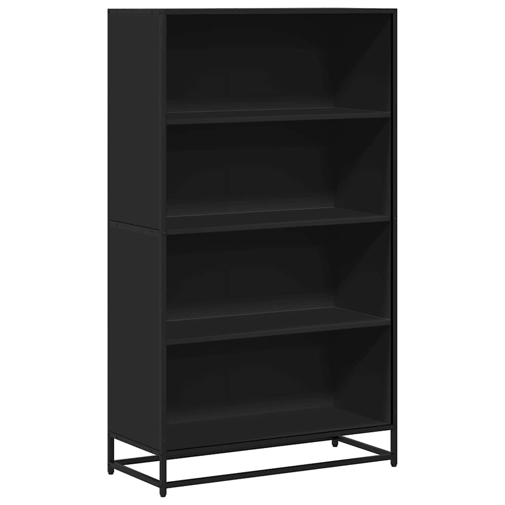 Bookcase Black 80,5x35x139 cm Engineered Wood