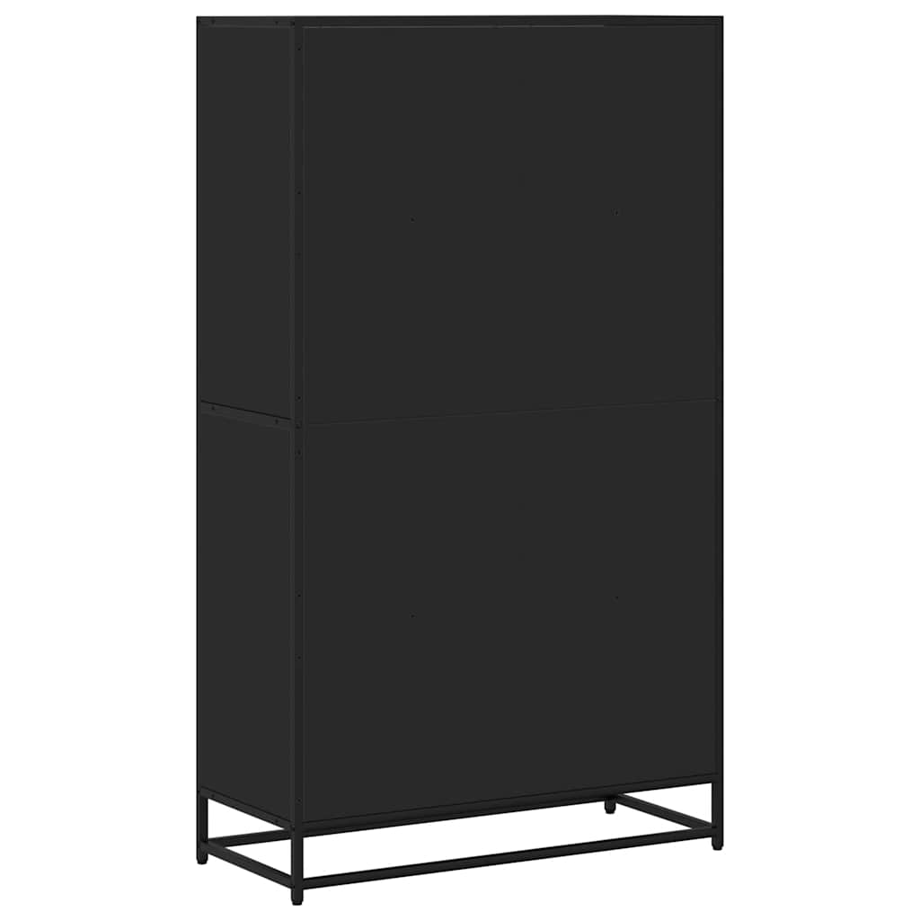 Bookcase Black 80,5x35x139 cm Engineered Wood
