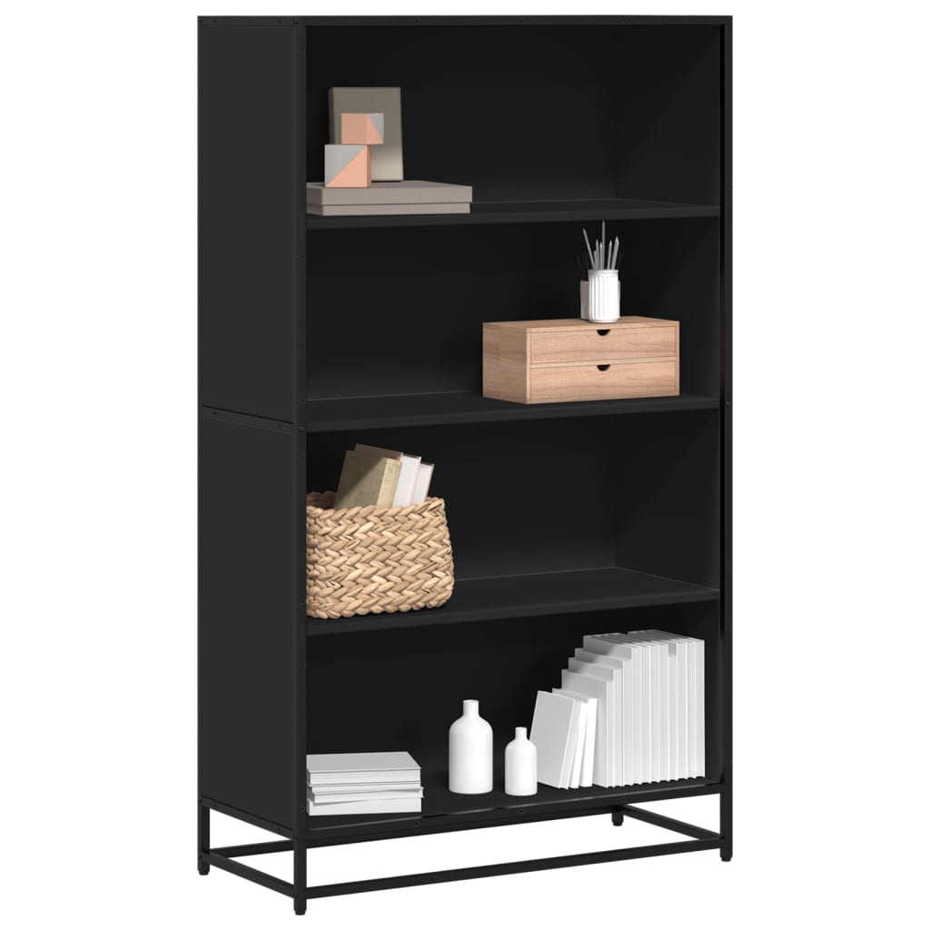 Bookcase Black 80,5x35x139 cm Engineered Wood