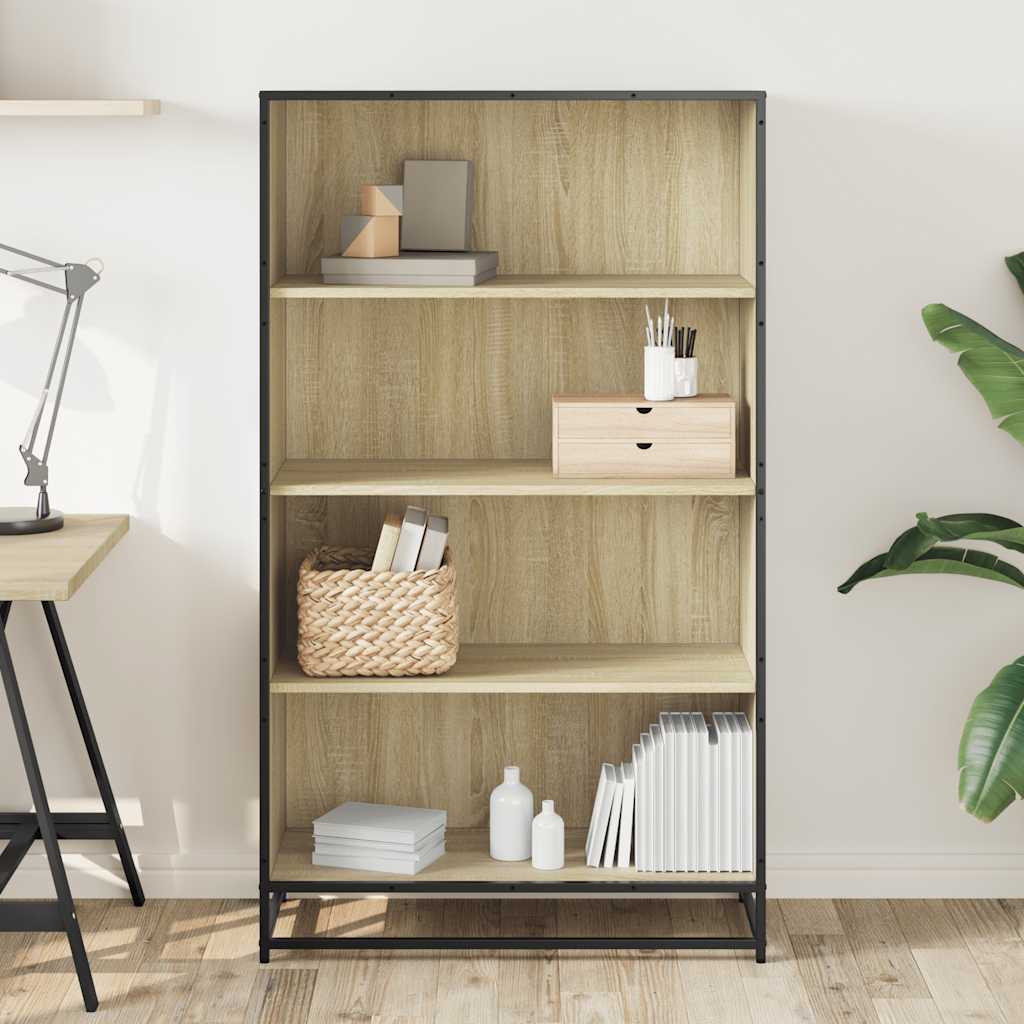 Bookcase Sonoma Oak 80,5x35x139 cm Engineered Wood