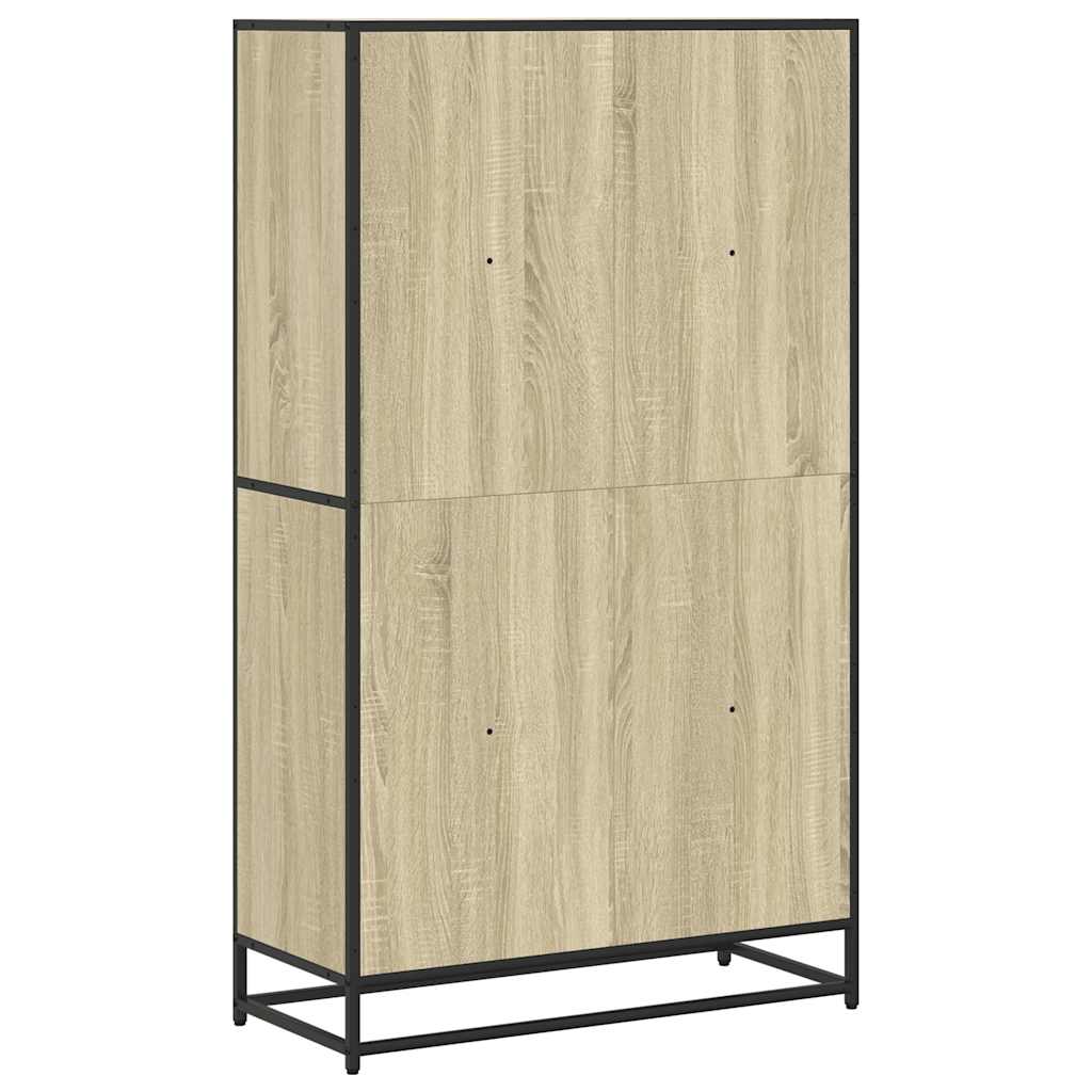 Bookcase Sonoma Oak 80,5x35x139 cm Engineered Wood