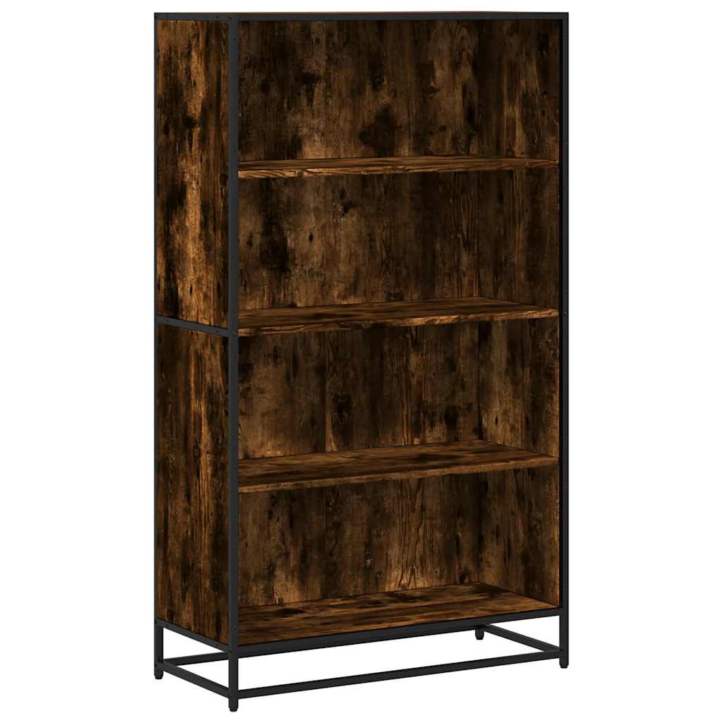 Bookcase Smoked Oak 80,5x35x139 cm Engineered Wood