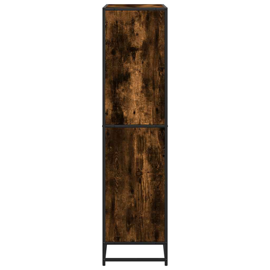 Bookcase Smoked Oak 80,5x35x139 cm Engineered Wood