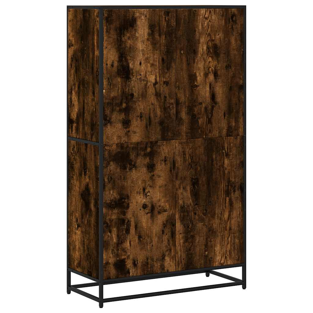 Bookcase Smoked Oak 80,5x35x139 cm Engineered Wood