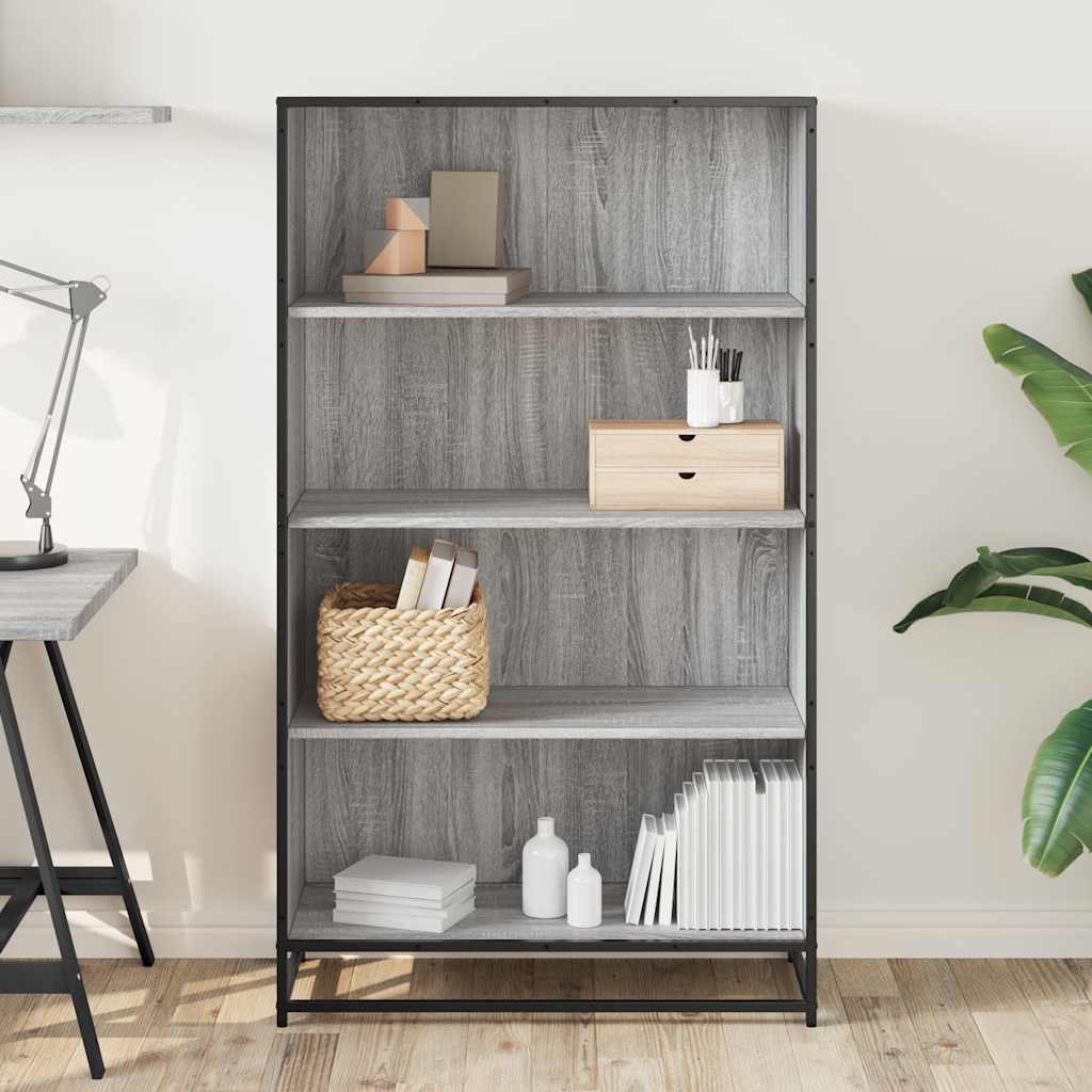 Bookcase Grey Sonoma 80,5x35x139 cm Engineered Wood