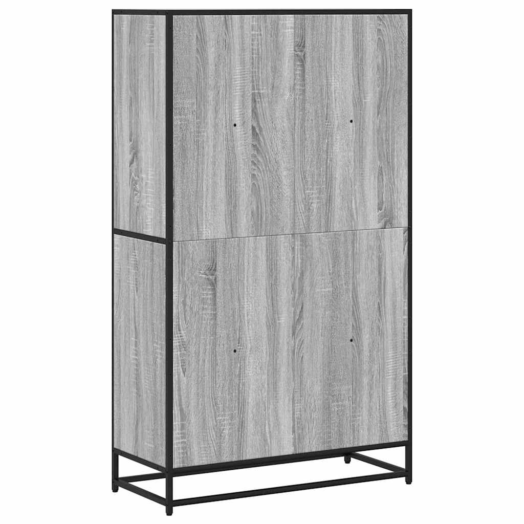 Bookcase Grey Sonoma 80,5x35x139 cm Engineered Wood