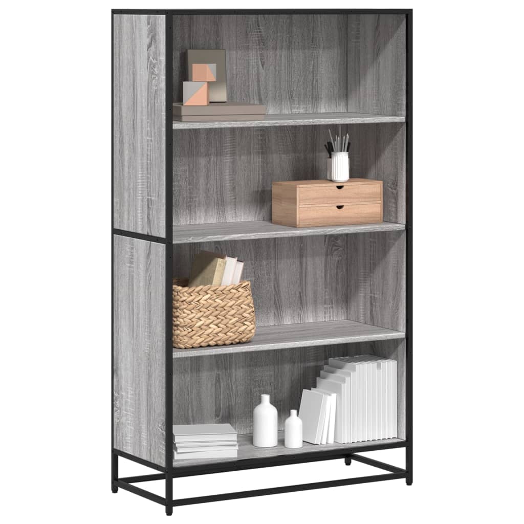 Bookcase Grey Sonoma 80,5x35x139 cm Engineered Wood