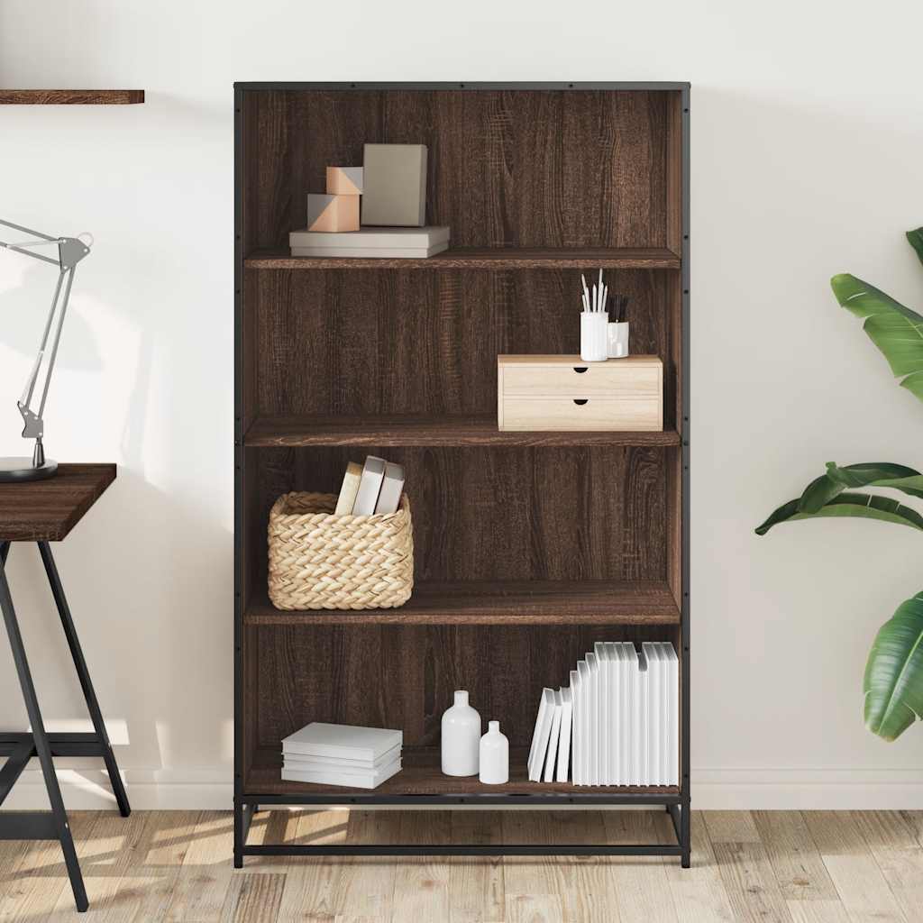 Bookcase Brown Oak 80,5x35x139 cm Engineered Wood