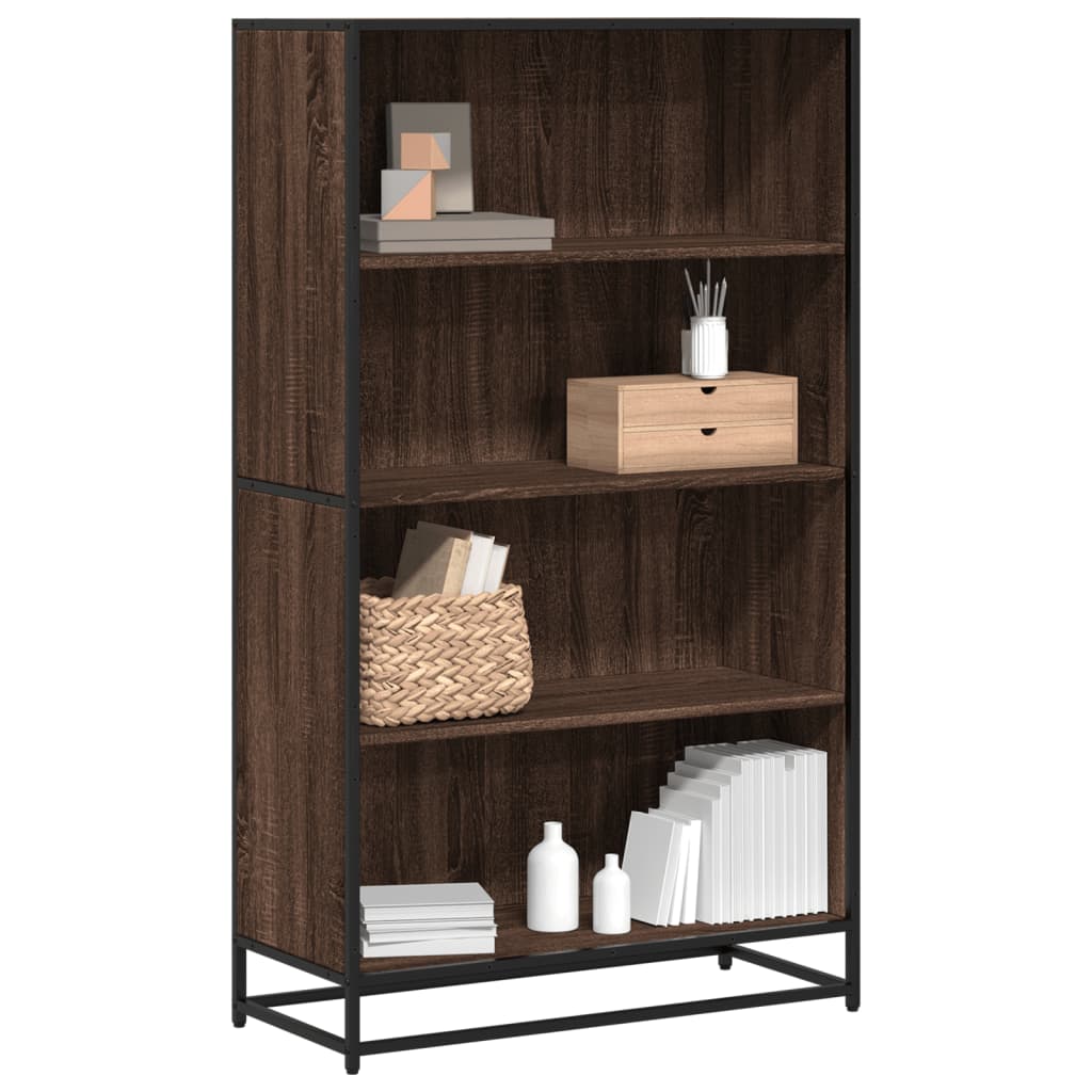 Bookcase Brown Oak 80,5x35x139 cm Engineered Wood