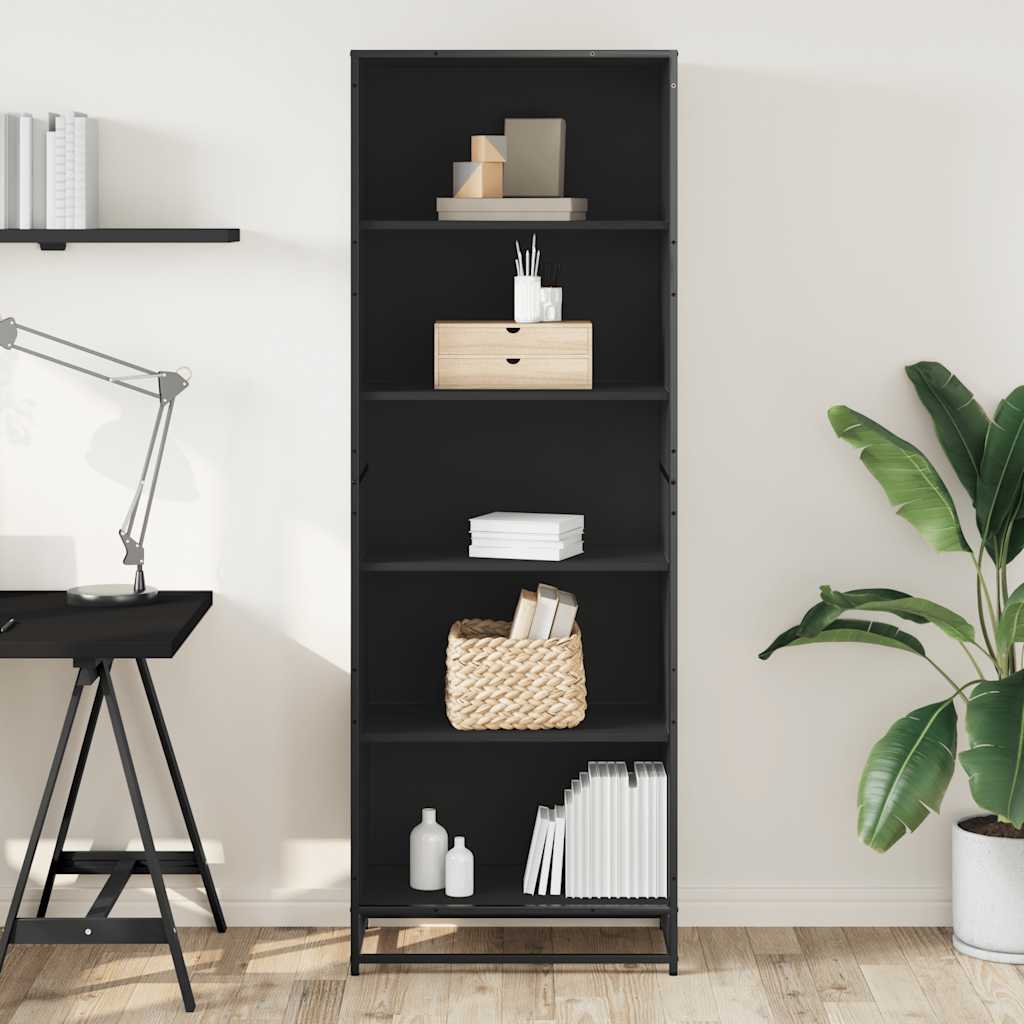Bookcase Black 60x35x170,5 cm Engineered Wood