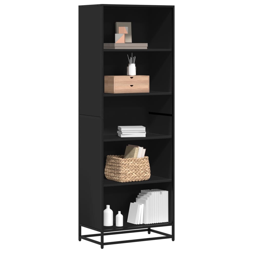 Bookcase Black 60x35x170,5 cm Engineered Wood