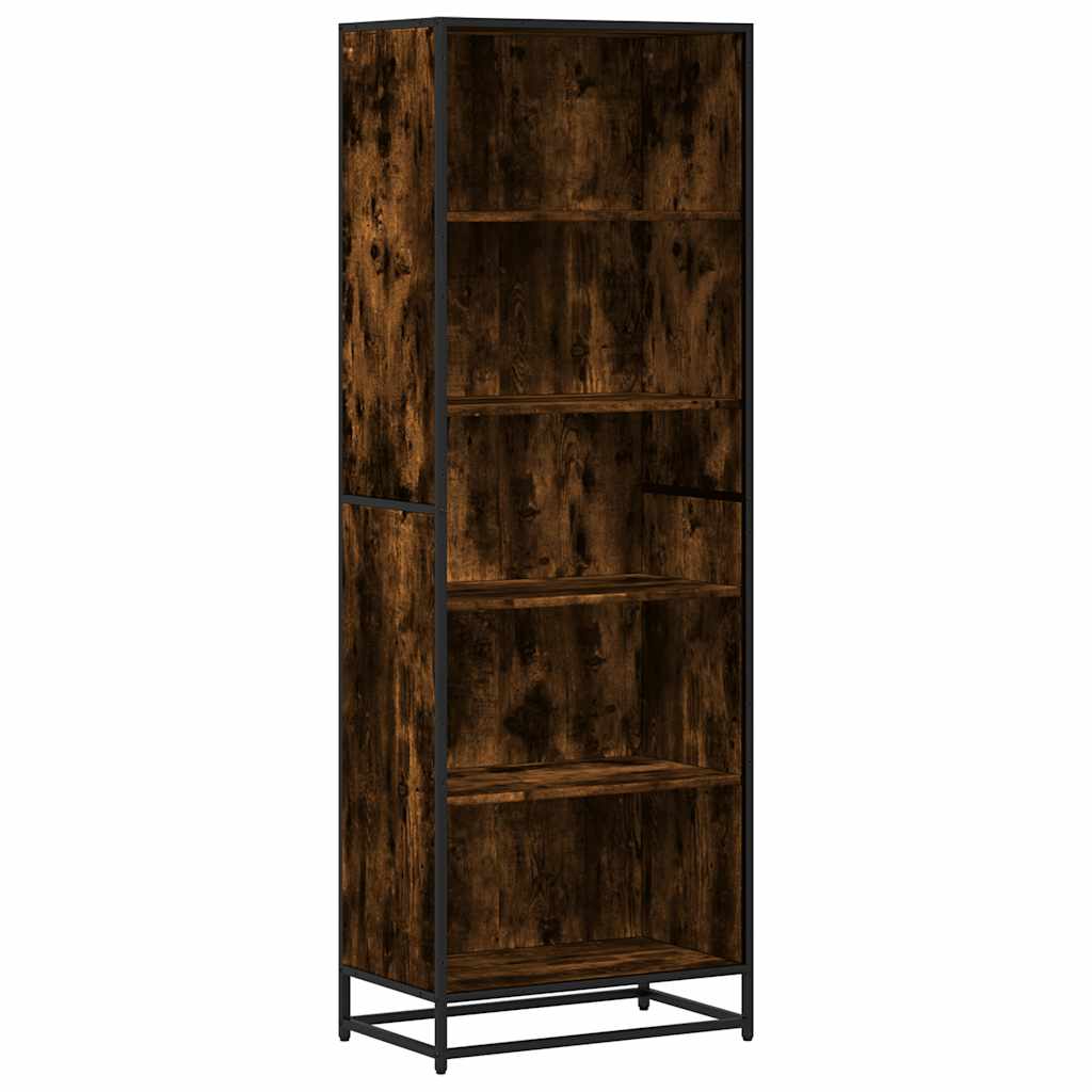 Bookcase Smoked Oak 60x35x170,5 cm Engineered Wood