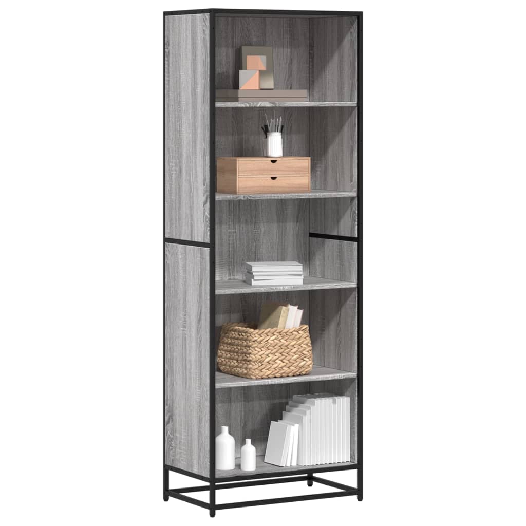 Bookcase Grey Sonoma 60x35x170,5 cm Engineered Wood