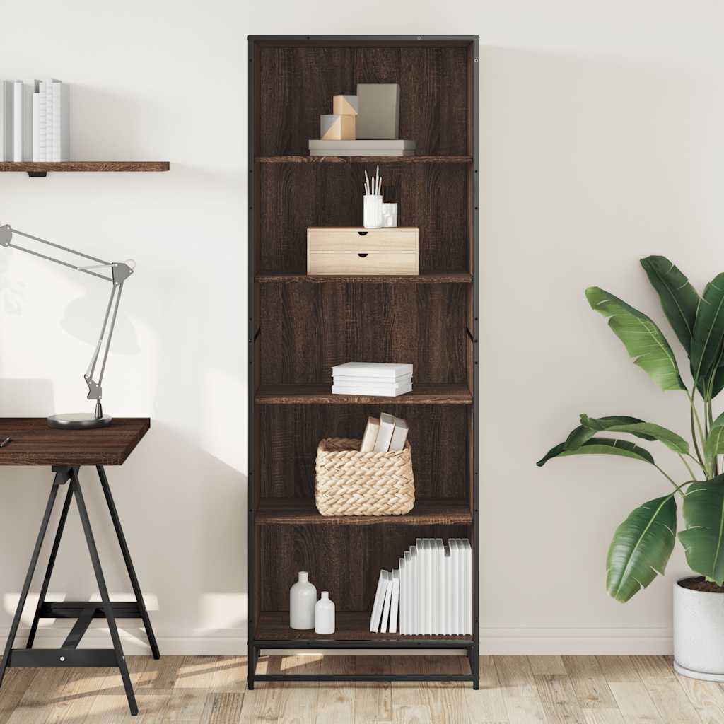 Bookcase Brown Oak 60x35x170,5 cm Engineered Wood