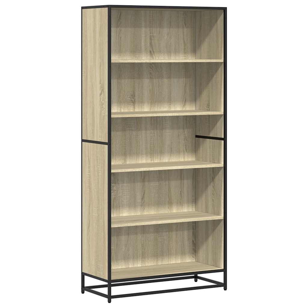 Bookcase Sonoma Oak 80,5x35x170,5 cm Engineered Wood