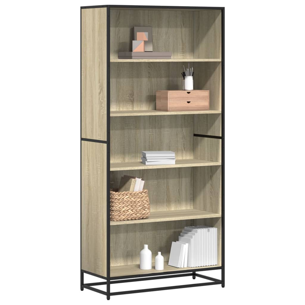 Bookcase Sonoma Oak 80,5x35x170,5 cm Engineered Wood