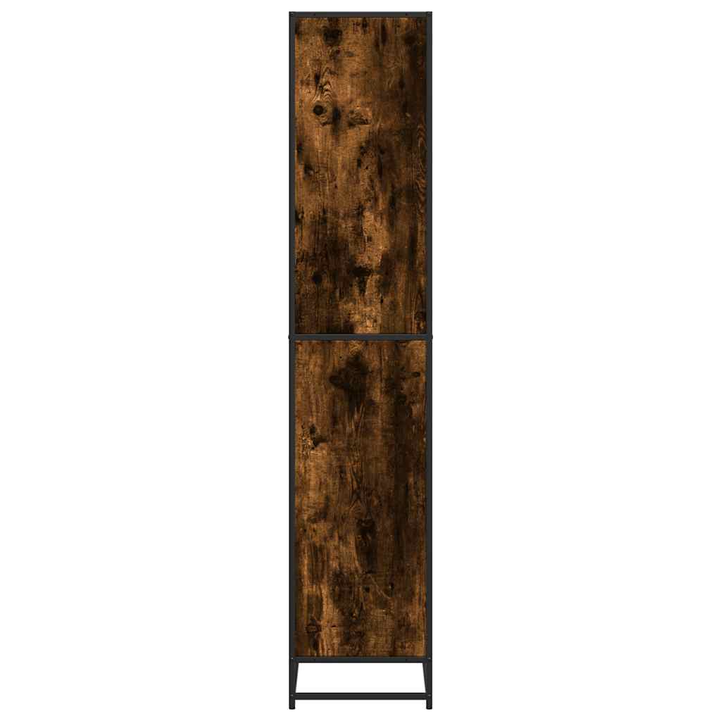 Bookcase Smoked Oak 80,5x35x170,5 cm Engineered Wood