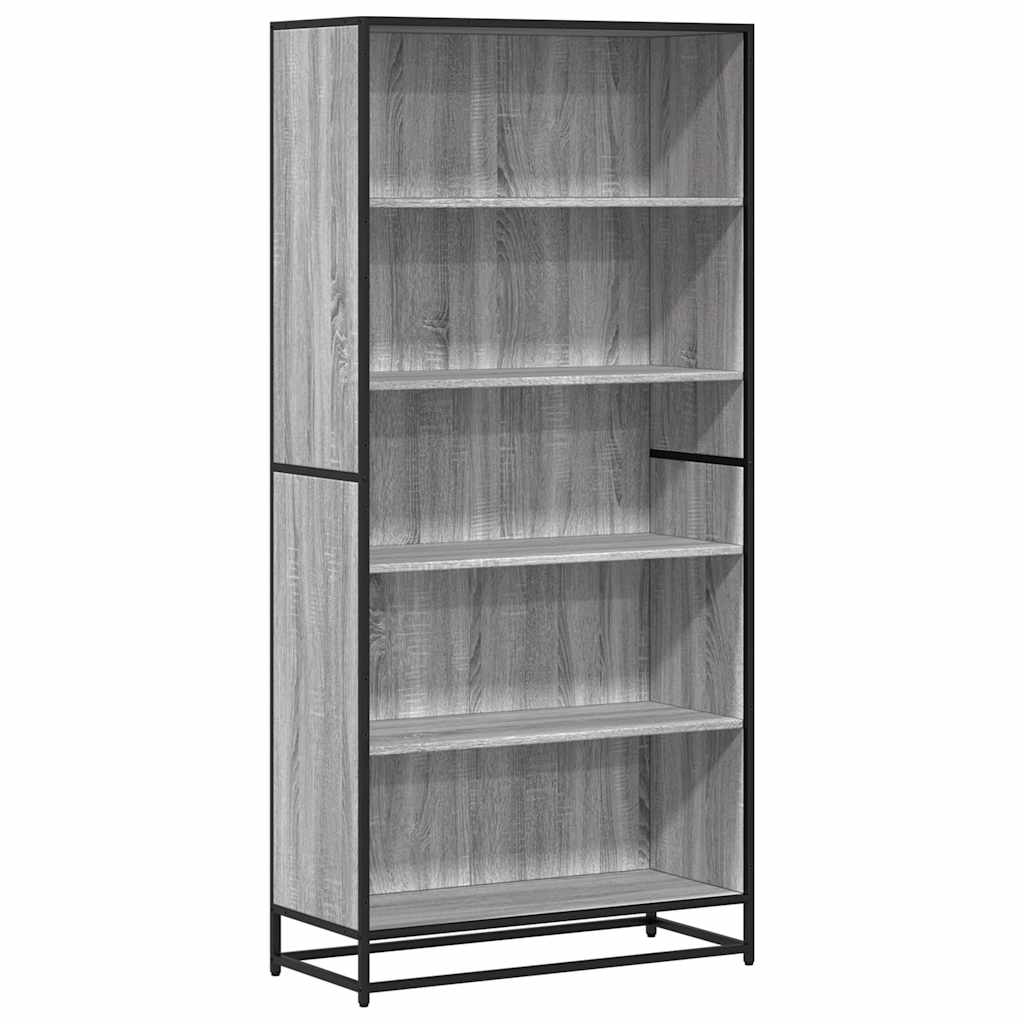 Bookcase Grey Sonoma 80,5x35x170,5 cm Engineered Wood