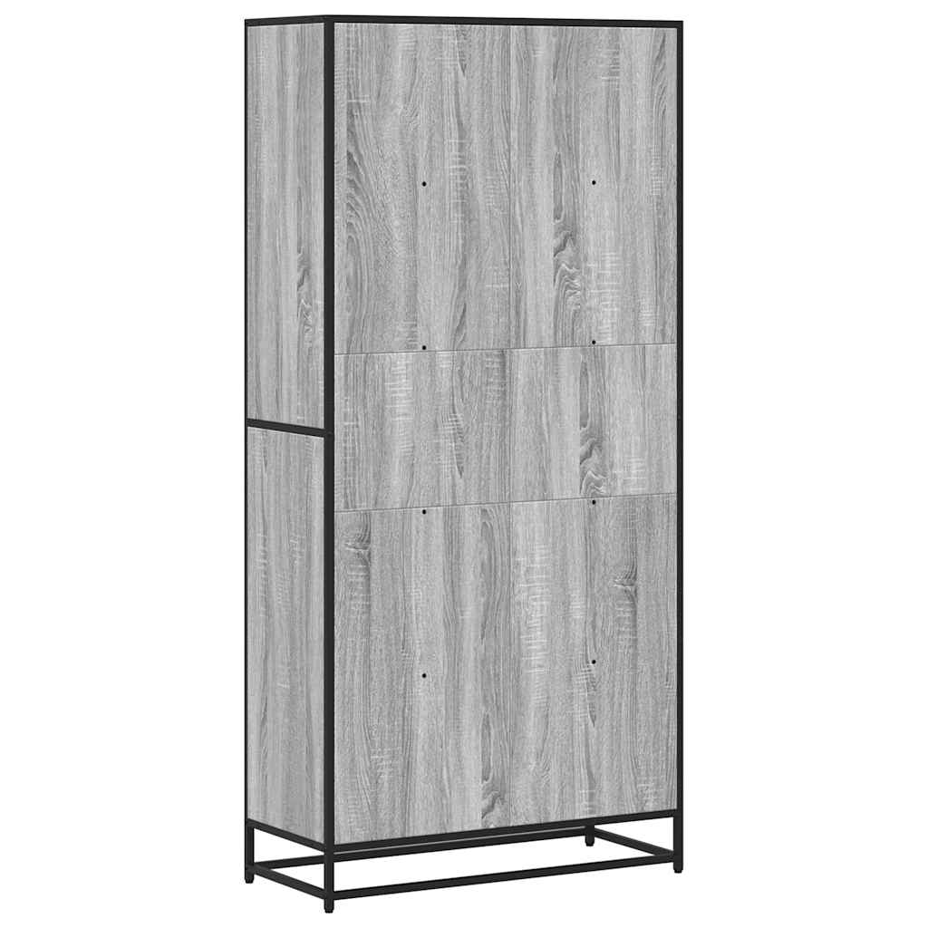 Bookcase Grey Sonoma 80,5x35x170,5 cm Engineered Wood
