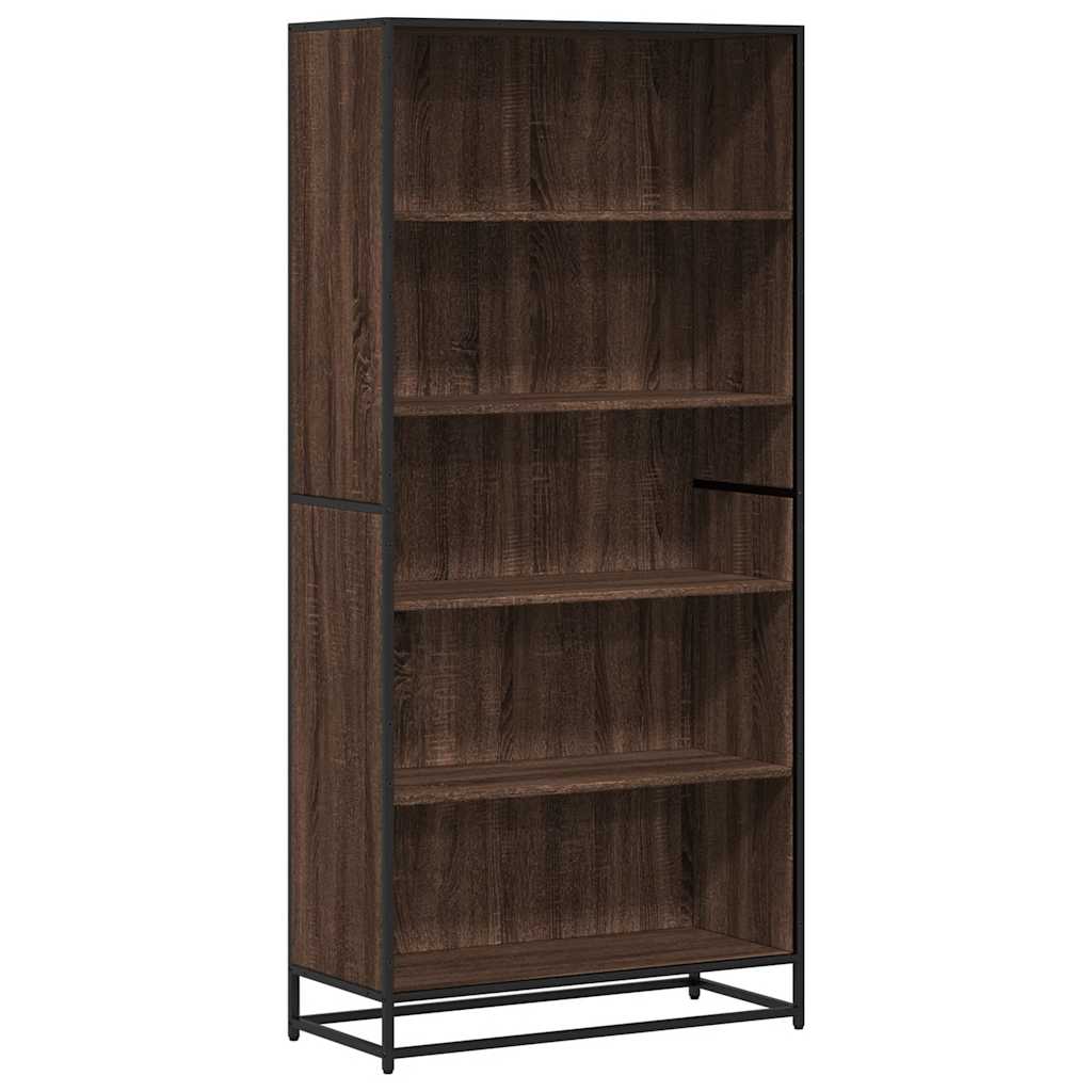 Bookcase Brown Oak 80,5x35x170,5 cm Engineered Wood