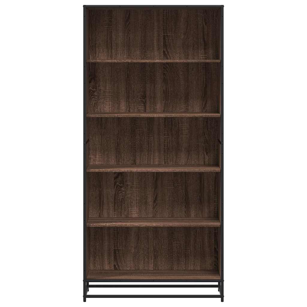Bookcase Brown Oak 80,5x35x170,5 cm Engineered Wood