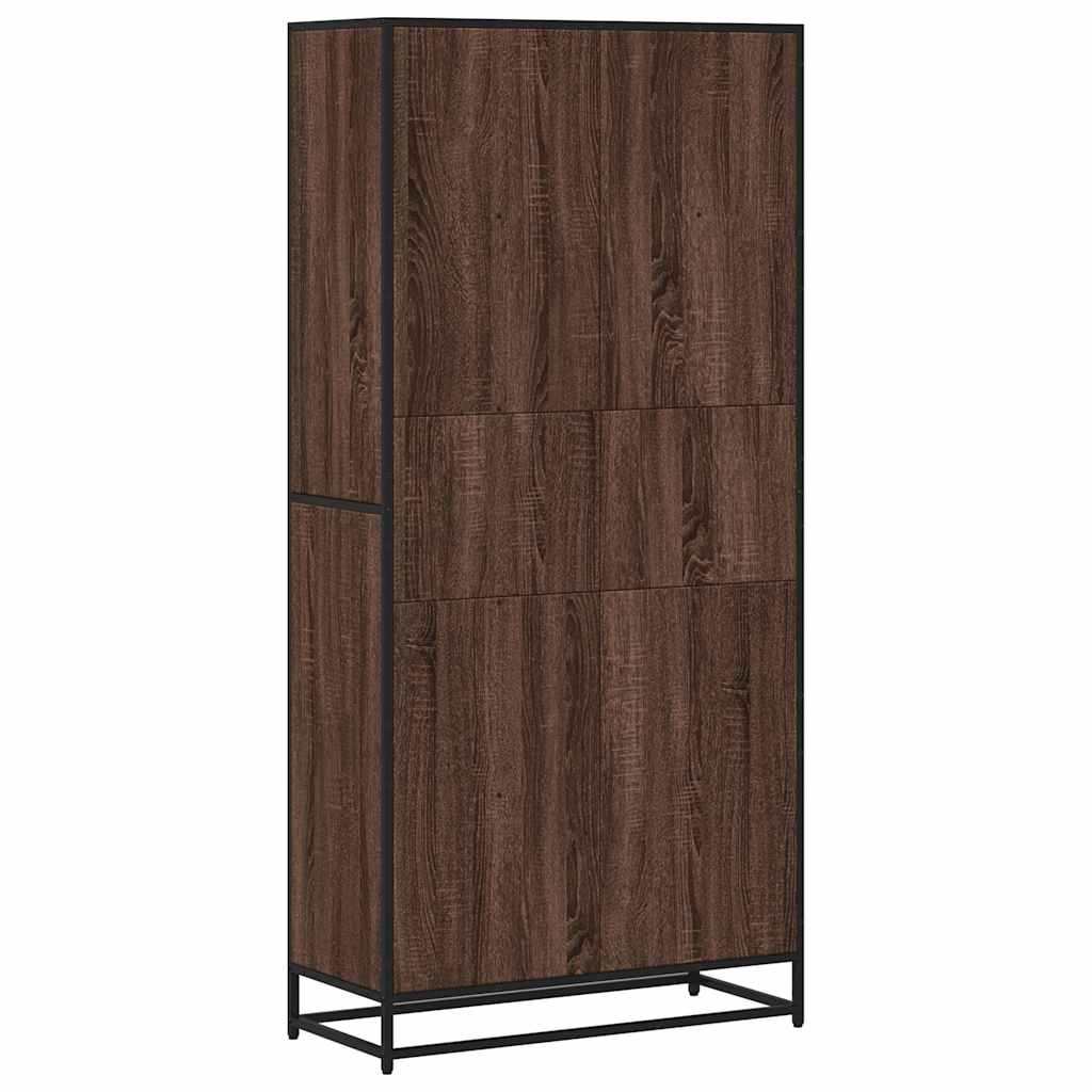 Bookcase Brown Oak 80,5x35x170,5 cm Engineered Wood