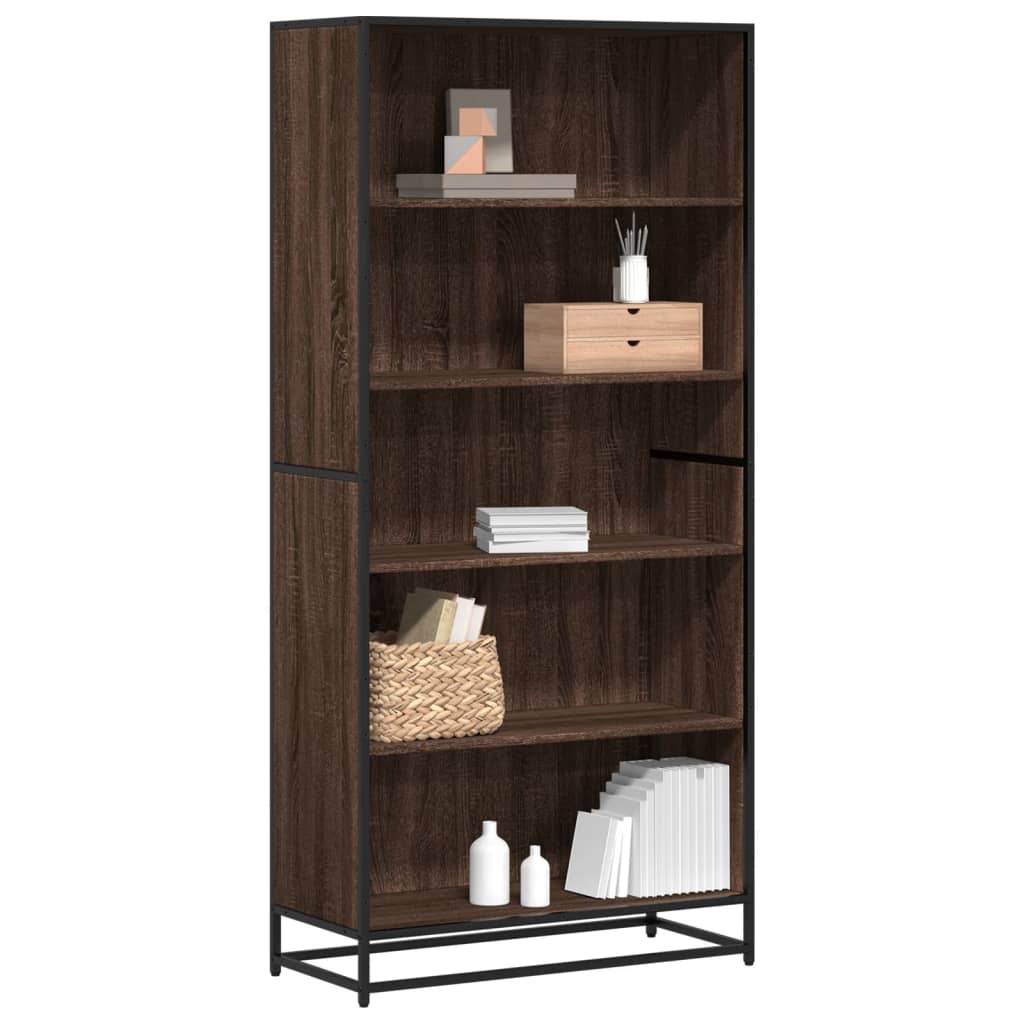 Bookcase Brown Oak 80,5x35x170,5 cm Engineered Wood