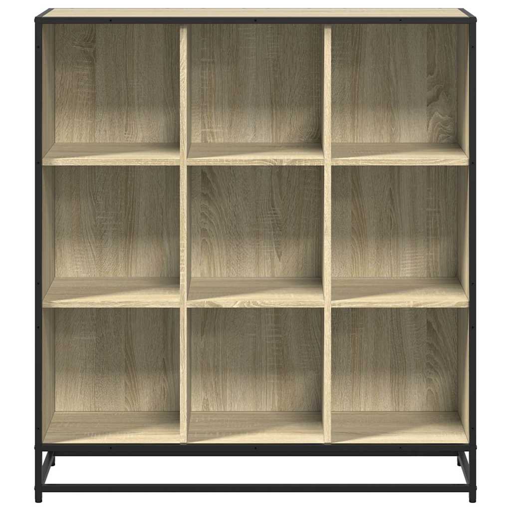 Bookcase Sonoma Oak 97,5x33x107,5 cm Engineered Wood and Metal
