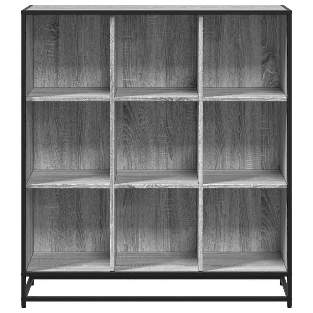 Bookcase Grey Sonoma 97,5x33x107,5 cm Engineered Wood and Metal